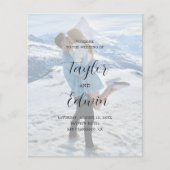 Simple Photo Moderne Budget Wedding Programme Flyer (Voorkant)