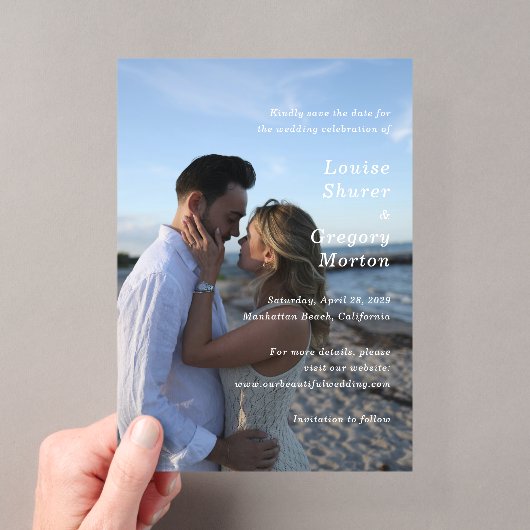 Simple Photo Moderne Faire-Part de Mariage (In situ (ordinateur de poche))