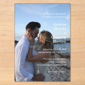 Simple Photo Moderne Faire-Part de Mariage (Recto)