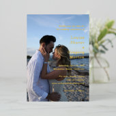 Simple Photo Moderne Faire-Part de Mariage (Debout devant)
