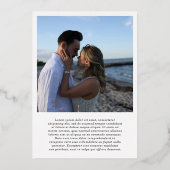 Simple Photo Moderne Faire-Part de Mariage (Verso)