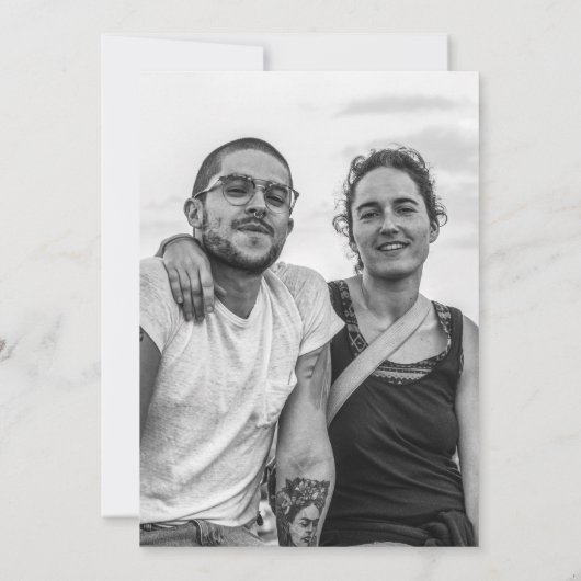 Simple photo moderne faux faire-part de mariage ve (Dos)