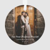 Simple photo moderne Notre premier Noël marié (dos)