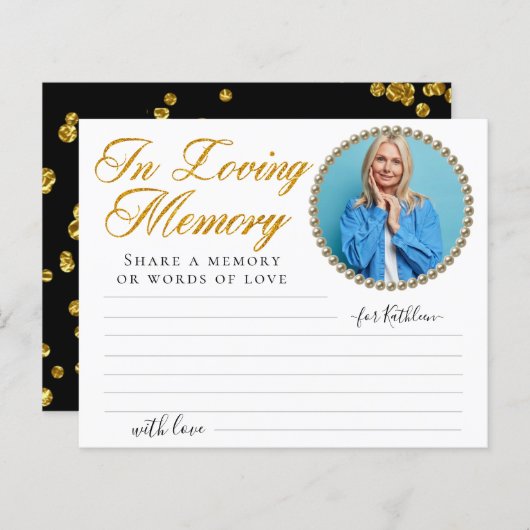 Simple photo Partager une carte mémoire funéraire (Devant / Derrière)