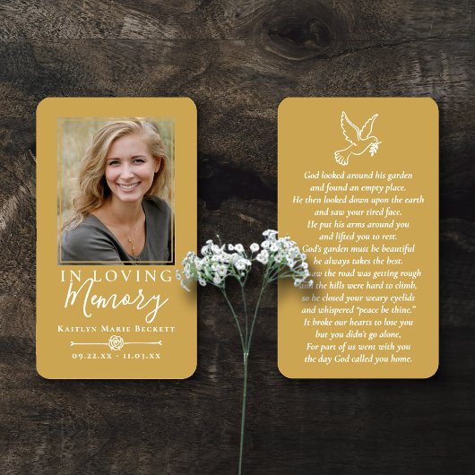 Simple Photo personnalisée Cartes commémoratives d