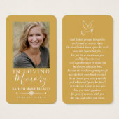 Simple Photo personnalisée Cartes commémoratives d (Devant & derrière)