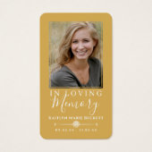 Simple Photo personnalisée Cartes commémoratives d (Devant)