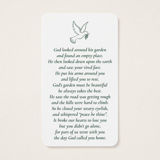 Simple Photo personnalisée Cartes commémoratives d (Dos)