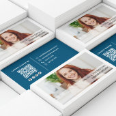 Simple Photo Professional QR Code Blauw Visitekaartje