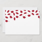 Simple Photo Red Graduation Party Invitations (Dos)