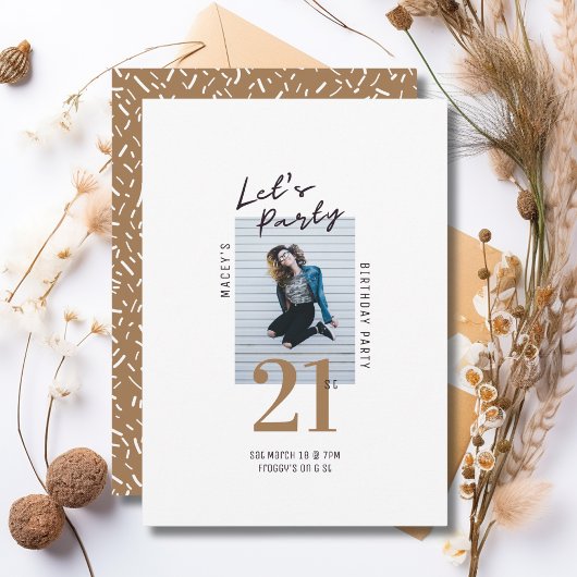 Simple Photo simple Invitation de fête d'anniversa