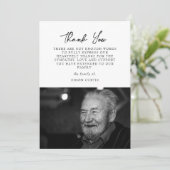 Simple photo Sympathy Carte de remerciements (Debout devant)