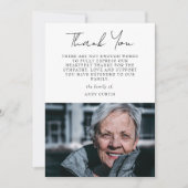 Simple Photo Sympathy Merci de calligraphie (Devant)