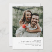 Simple Photo Thème Engagement Party Invitation (Devant)