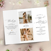 Simple Photo Tri-Fold Mariage Ceremony Programme