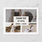 Simple Photo Wedding Thank You Card Informatiekaartje (Voorkant)