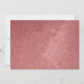 Simple Pink Glitter Girly Pet Foto Afstuderen Aankondiging (Achterkant)