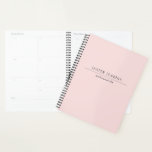 Simple Pink Professional Minimal Modern Business<br><div class="desc">Modern business planner featuring a simple and minimal pink design with your name in a traditional serfi font along with your title. This professional planner is versatile for any type of business.</div>