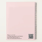 Simple Pink Professional Minimal Modern Business Planner (Achterkant)