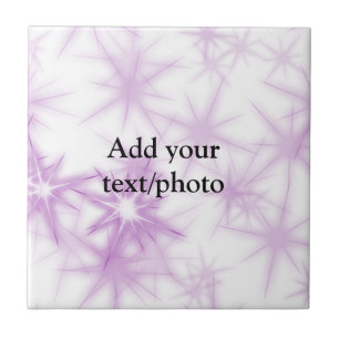 Simple pink purple glitter sparkle add name text t tegeltje