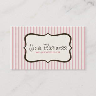Simple Pink Stripe Visitekaartje