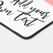 Simple pink white personalized text photo collage (Coin)