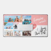 Simple pink white personalized text photo collage (Clavier et souris)