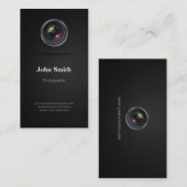 Simple Plain Black - Fotograaf Cinematografe Visitekaartje (Voorkant / Achterkant)
