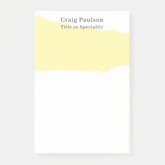 Simple Plain Cream Black White Minimalist Modern Post-it® Notes (Voorkant)