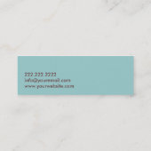 Simple Plain Cyan Green Mini-Visitekaartje Mini Visitekaartje (Achterkant)