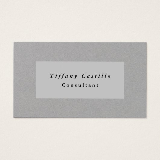 Simple Plain Élégant Minimaliste Moderne Gris (Devant)