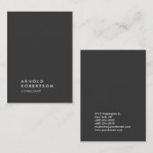 Simple Plain Grey Trendy Visitekaartje (Voorkant / Achterkant)