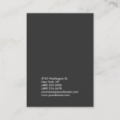 Simple Plain Grey Trendy Visitekaartje (Achterkant)