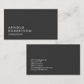 Simple Plain Grey Trendy Visitekaartje (Voorkant / Achterkant)