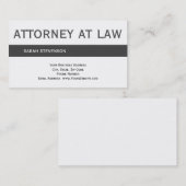 Simple Plain Grey White Lawyer Visitekaartje (Voorkant / Achterkant)