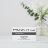 Simple Plain Grey White Lawyer Visitekaartje (Staand voorkant)