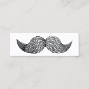 Simple Plain Hipster Mustache minikaart Mini Visitekaartje