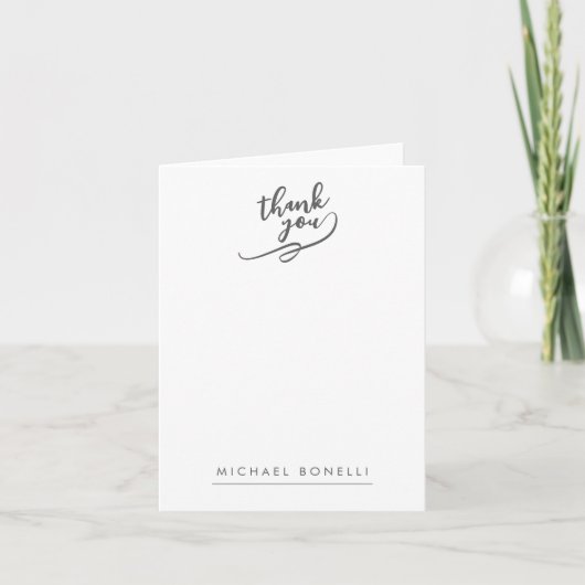 Simple Plain Minimalist Elegant Modern Name Thank (Devant)