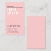 Simple Plain Pink Bookkeeper Visitekaartje (Voorkant / Achterkant)