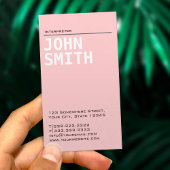 Simple Plain Pink Interpreter Visitekaartje