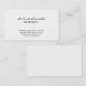 Simple Plain Script Calligraphy Visitekaartje (Voorkant / Achterkant)