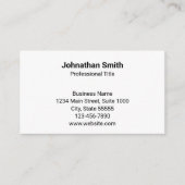 Simple Plain White Generic Design Toevoegen Logo B Visitekaartje (Voorkant)