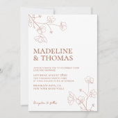 Simple Plain White Terracotta Photo Wedding Kaart (Voorkant)