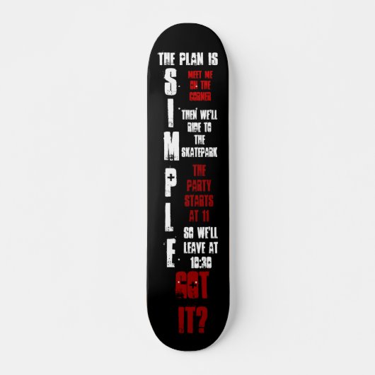 Simple Plan-skateboard Skateboard (Voorkant)