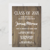 Simple Planes en bois foncé Graduation Invitation (Devant)