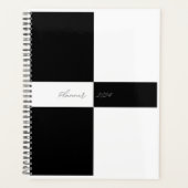 Simple planificateur noir et blanc 2024 (Devant)
