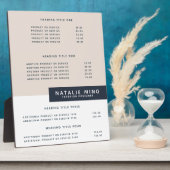 Simple | Plaque d'affichage des prix et des servic (Côté)