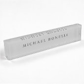 Simple Plaque moderne élégant gris argent