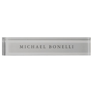 Simple Plaque moderne élégant gris argent