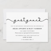 Simple police mignonne reportée faire-part (Devant)